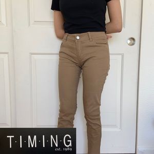 TIMING - Brown Pants Skinny